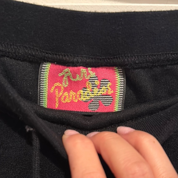 Black Mini Skirt with Drawstring - Picture 2 of 3